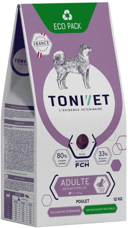 Tonivet Adult Medium Sterilised Hondenvoer 12kg
