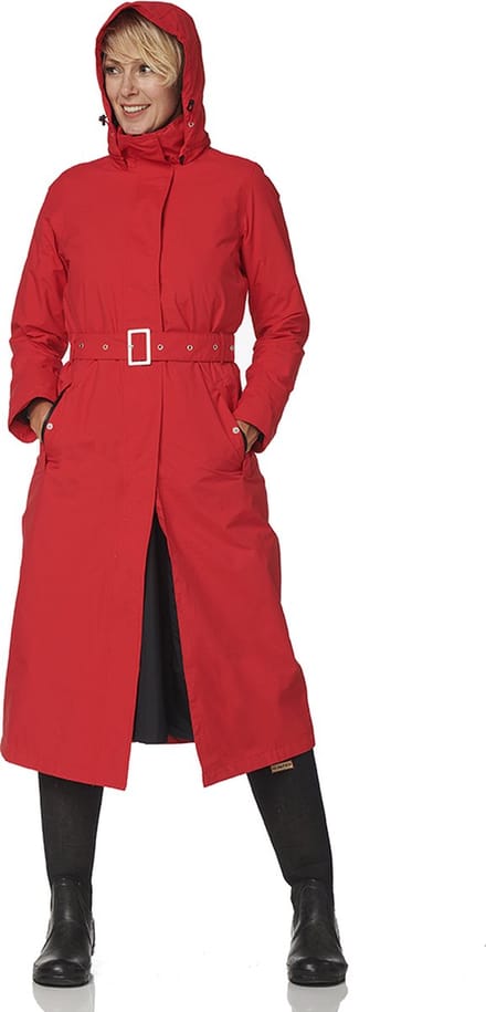 Happy Rainy Days Lange Regenjas Dames Montreal Rood / Zwart