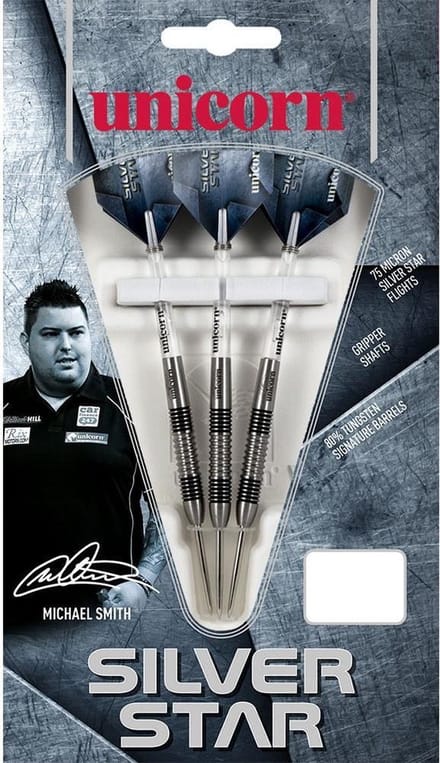 Unicorn Silverstar Michael Smith 80% - Dartpijlen - 24 Gram