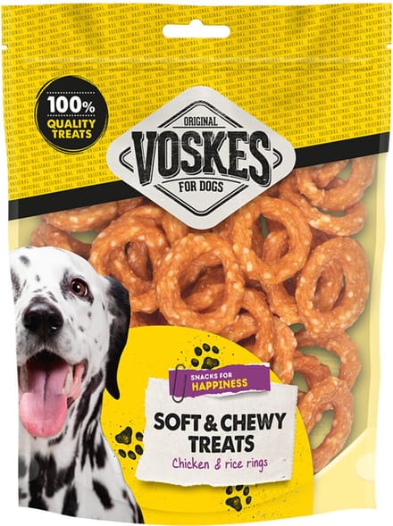 Voskes Hondensnack Ringen Kip & Rijst - 400 gr