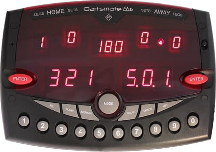 KeyGlory Dartsmate Elite - Dart Scorebord Elektronisch - LED Display - Scorer en Training - Handicap Functie - PAC Modus