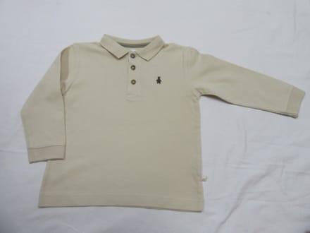noukie's , jongens , polo met lange mouw , beige , 4 jaar  104