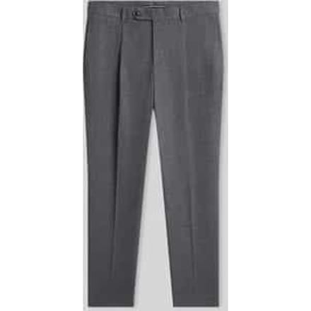 tapered fit bandplooibroek van katoenmix