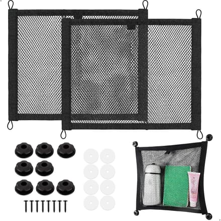 Famanu - Camper opbergnet set van 2 robuuste netorganizers voor bus camper en boot