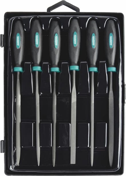 Brüder Mannesmann Sleutelvijlen (set van 6 stuks) in koffer