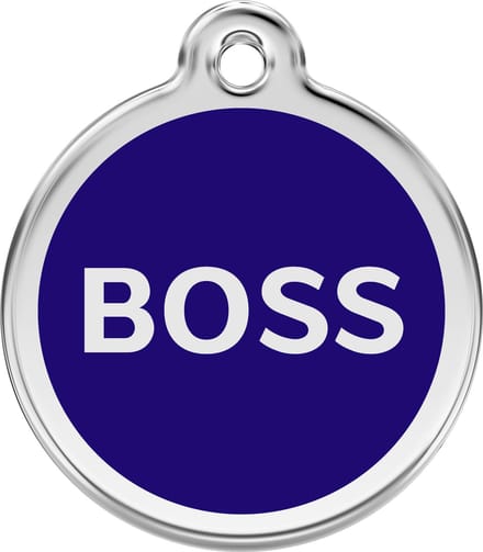 Red Dingo Hondenpenning 38 mm Boss blauw