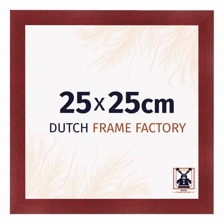 Fotolijst 25x25 cm - MDF - Wijnrood Geveegd - Praag