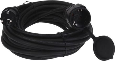 Verlengsnoer - 10 meter - IP44 Spatwaterdicht met Afsluitklep - 3x1.5mm
