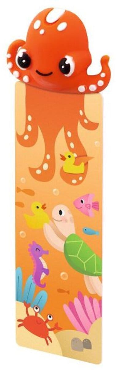 3D kinderboekenlegger - Rode Octopus