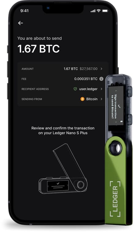Ledger Nano S Plus – Crypto Hardware Wallet met USB-C – Voor Bitcoin, Ethereum, Solana & NFT’s – Beheer 1000+ Coins - Oxidate Green
