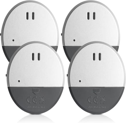 Driehek Alarm Set 4 Stuks - 130dB Luid Trillingssensor Inbraakbeveiliging Draadloos