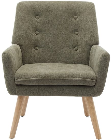 Vente-unique Fauteuil van groene stof SERINO