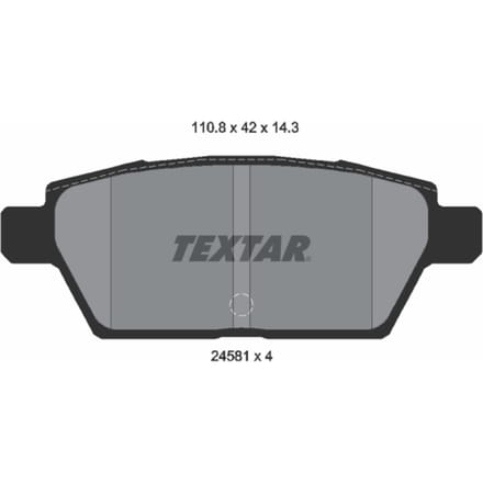 Remblokset TEXTAR 2458102, achter