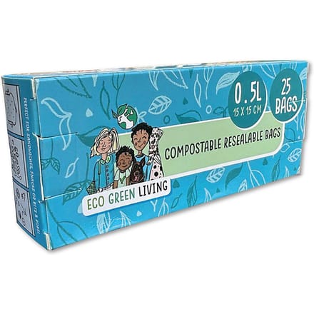 Eco Green Living Composteerbare Hersluitbare Voedselzakken 0.5L