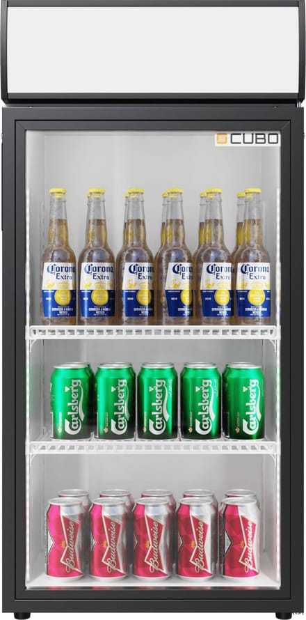 Tafelmodel Barkoelkast 84L - 1 Scharnierende Glazen Deur - Energiezuinig - CS-80H-EE