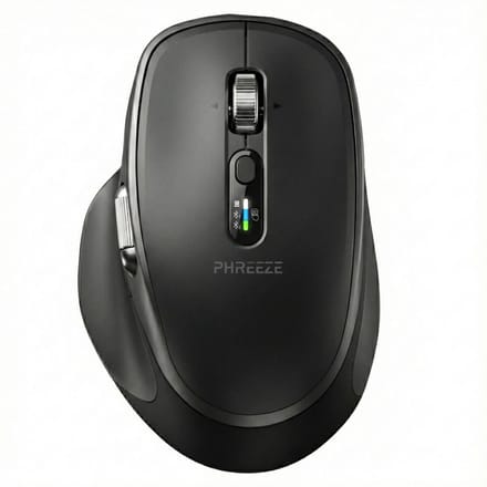 Phreeze Master 3S Draadloze Ergonomische Muis - Bluetooth & USB - Computermuis Oplaadbaar - Stille Muis met Horizontaal Scrollwiel & Snel Scrollen