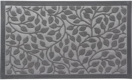 Luance Deurmat Feuillage - donkergrijs - rubber - rechthoek - 75 x 45 cm - schoonloopmat- buiten