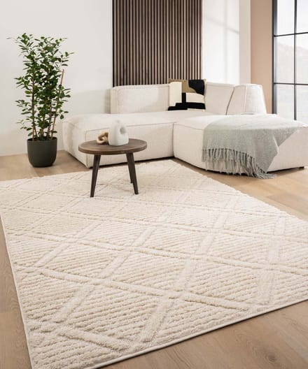 Scandinavisch vloerkleed - Arc Gem crème 120x170