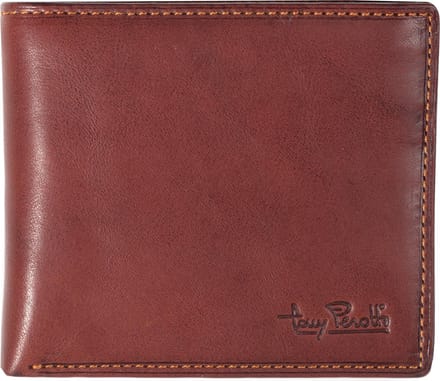 Tony Perotti Leren Portemonnee Billfold met vak voor kleingeld - Donkerbruin