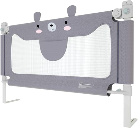 Core® Bedhekje - Bedrand Kinderen 180 cm – Bedhek – Grijs - 150cm x 90cm x 5cm