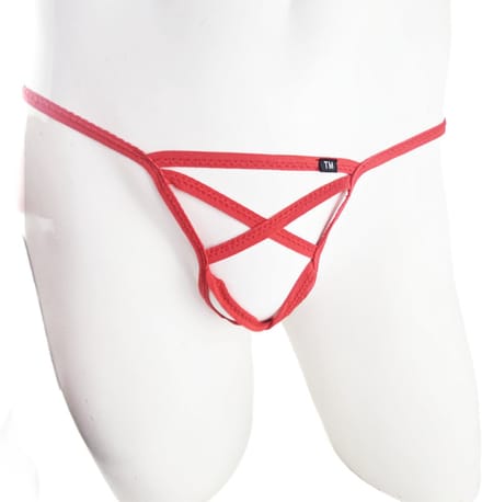 BamBella ® - String bondage - maat Onesize S M L - Rood Sexy erotische heren onderbroek mannen