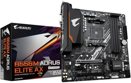 GIGABYTE B550M AORUS ELITE AX Moederbord - AMD B550 - AMD AM4 - DDR4 RAM - Micro-ATX