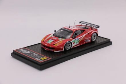 1:43 Diecast modelauto Ferrari 458 Italia GT2 GTE PRO Luxury Racing #59 24H LeMans 2012 100 stuks BBR Models