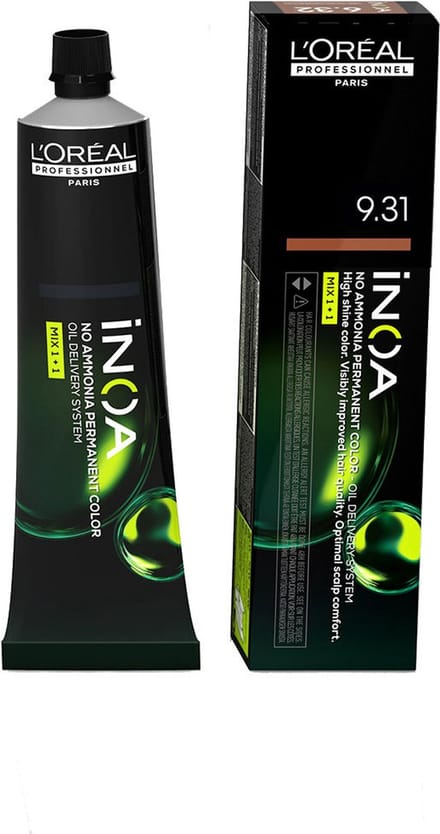 Permanente Kleur L'Oreal Professionnel Paris Inoa Color Nº 9.31 Heel licht blond (60 g)