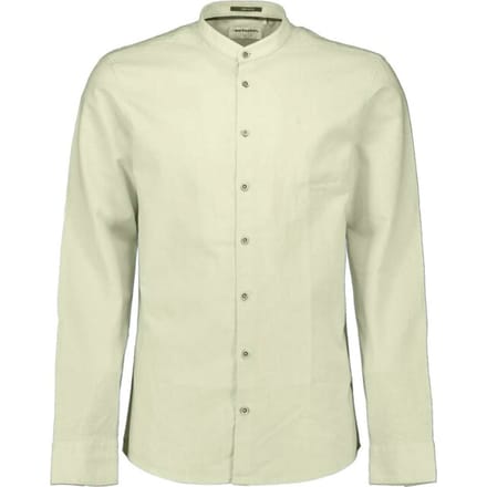No Excess Shirt with linen granddad seagreen