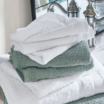 LOBERON Handdoek set van 4 Bourogne petrol
