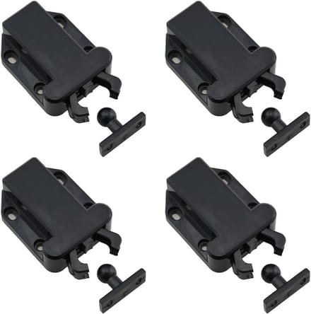 Druk Deurslot - Kastgreep - Kasten Sluiten - Push to Open - 4 Stuks - Zwart
