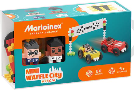 Mini wafel blokken race 80 stuks - Marioinex - vanaf 3 jaar
