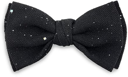 Sir Redman - Strikken - strik Midnight Spark - zwart / zilver glitter