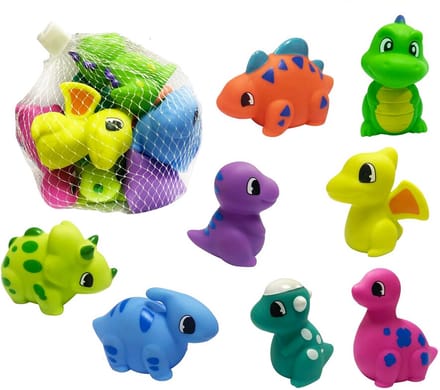 Allerion Badspeelgoed Dino Set – Vanaf 1 jaar – 8 Verschillende Dinosaurussen