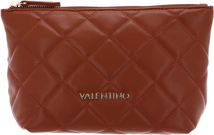 VALENTINO Toilettas Ocarina Soft Cosmetic Case Cuoio Bruine