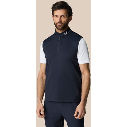 Club Halve Rits Gilet - Marineblauw