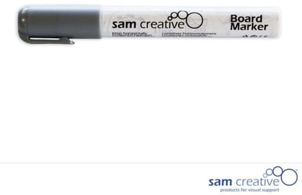 Sam Creative Whiteboard Glassboard Stiften - Metallic - Ronde punt - Zilver - 1 stuks