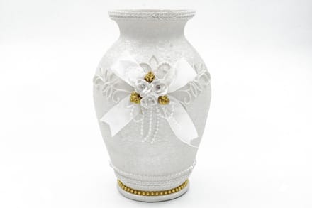 Decoratie Vaas - Polyresin - Wit