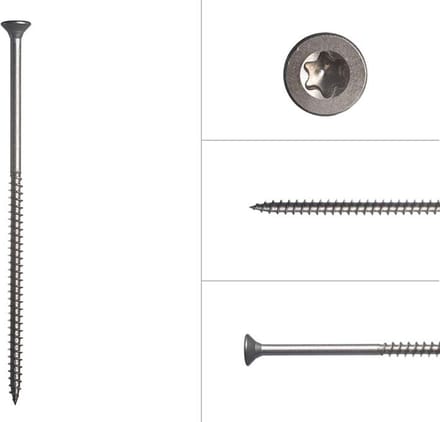 Wovar Spaanplaatschroeven RVS A2 5 x 120 mm Torx 25 | 200 Stuks