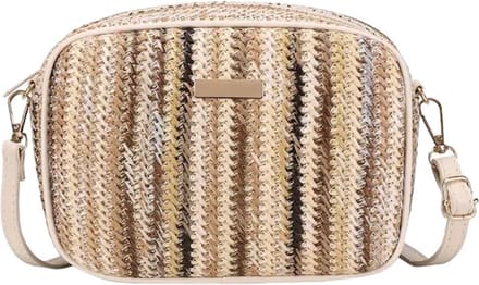 Strandtas - beachbag - schoudertas - zomer - strand - strepen - bruintinten