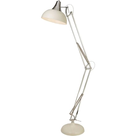 Searchlight Vloerlamp Goliath, crème, metaal, E27, 170 cm, verstelbaar