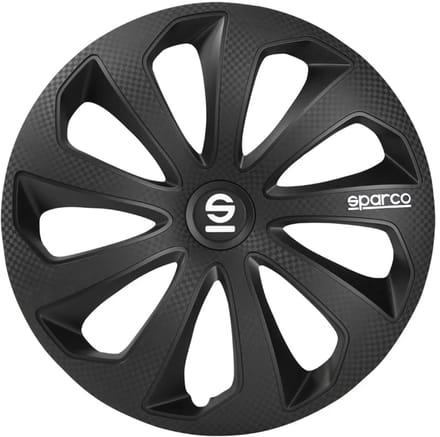 Sparco Wieldoppen Sicilia 16 Inch Abs Zwart Set Van 4