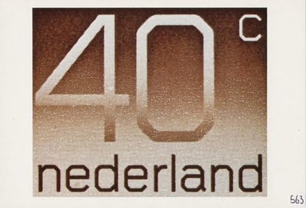 Briefkaart met afbeelding Cijfer postzegel