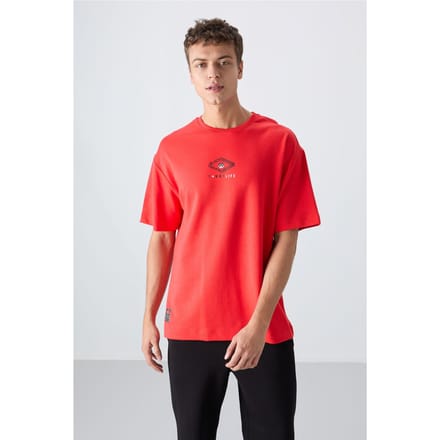 Oversized Katoenmix Logo T-Shirt