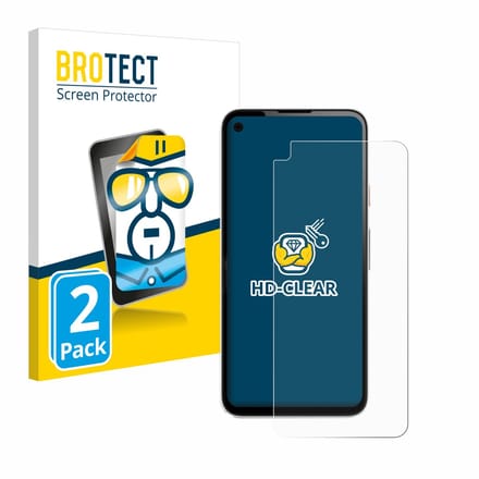 BROTECT - Screenprotector voor Google Pixel 4a - Folie Beschermfolie transparant 2 Stuks