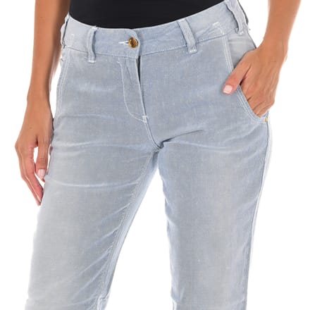 Lange Chinese broek met smalle zomen 70DBF0196 vrouw