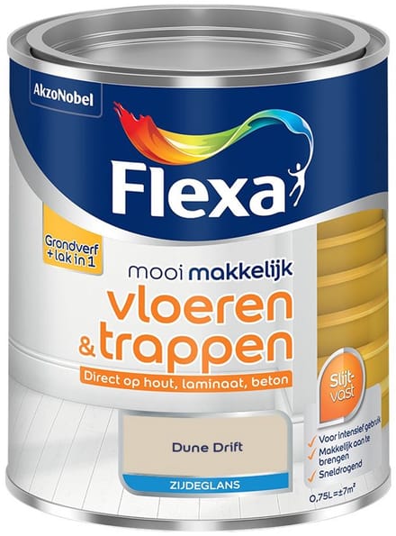 Flexa - Mooi Makkelijk Vloeren & Trappen Zijdeglans - Dune Drift - Mengverf - 750 Ml