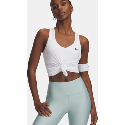 Under Armour Tech Mesh Racer Tanktop Dames-wit, zwart
