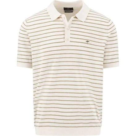Fynch-Hatton Polo Striped Cotton Linnen New Off White / male