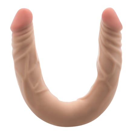 Dr. Skin – Plus 35,5 cm Buigzame Dubbele Dildo – Beige